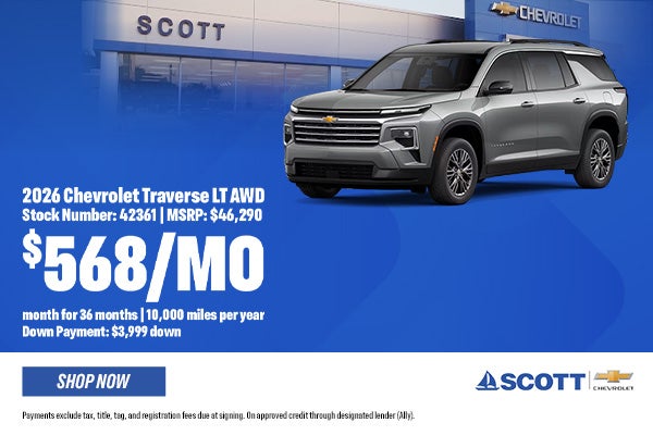 Chevrolet Traverse LT Lease
