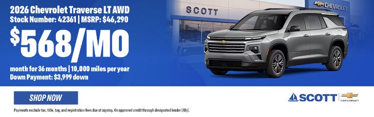 Chevrolet Traverse LT Lease
