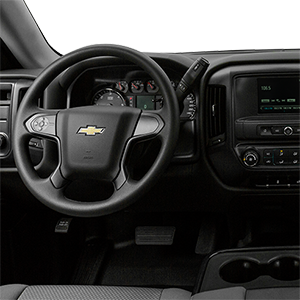 Interior view of a Chevrolet Silverado truck