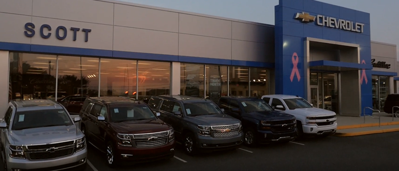 Exterior shot of Scott Chevrolet dealership