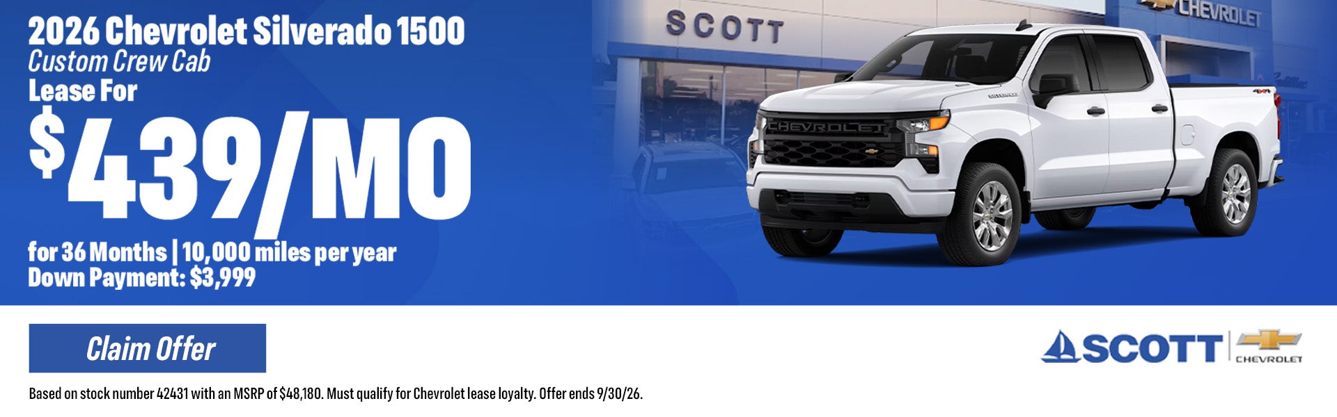 Chevrolet Silverado 1500 Custom Lease